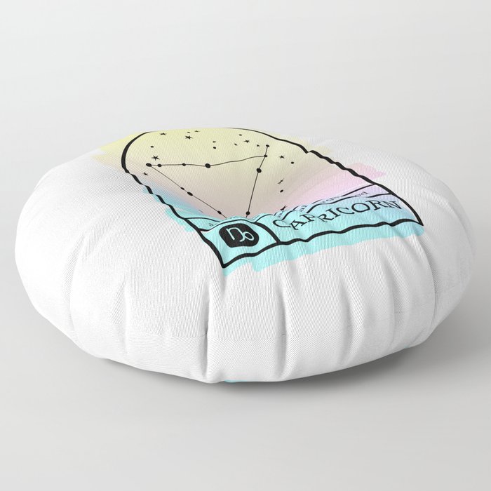 Capricorn Zodiac | Pastel Gradient Floor Pillow