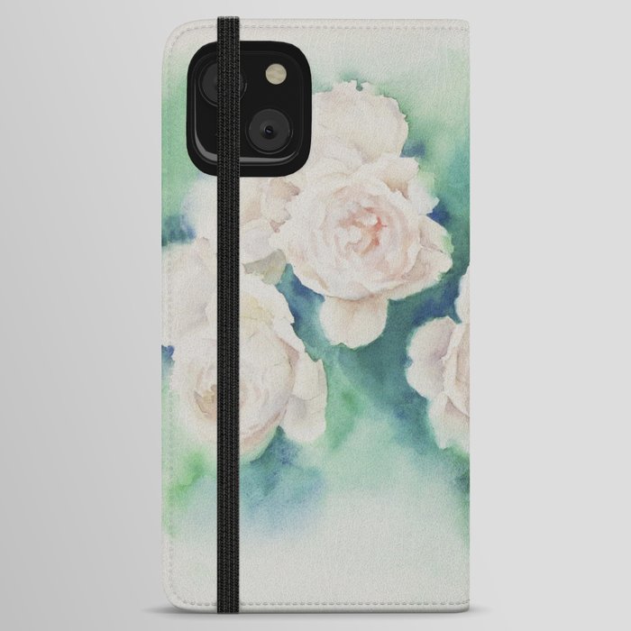 White flowers iPhone Wallet Case