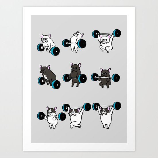 OLYMPIC LIFTING FRENCHIE Art Print