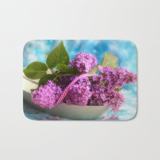 Syringa vulgaris #lilac still life Bath Mat