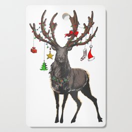 Christmas market gift reindeer shirt Cutting Board