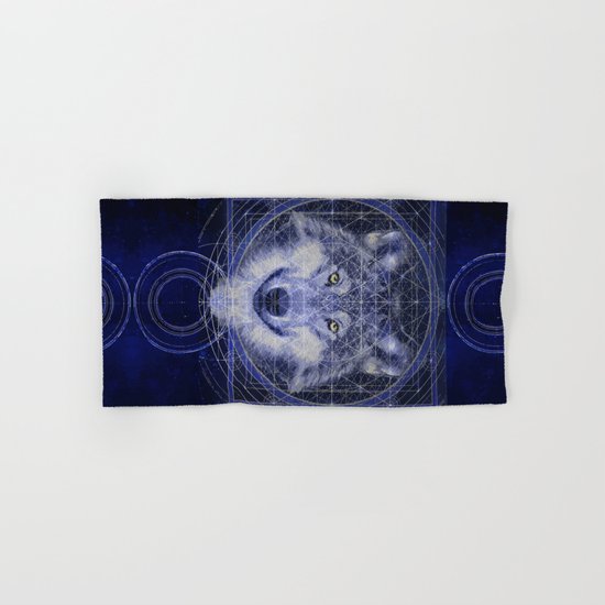 Wolf Geometry Hand & Bath Towel
