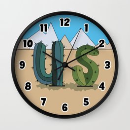 Cact'us' Wall Clock
