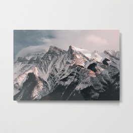 Millenial Mountains Metal Print | Pink, Millenial, Blushpink, Wanderlust, Forest, Digital, Sunset, Wander, Mountains, Alberta 