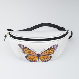 Monarch Butterfly watercolor Fanny Pack