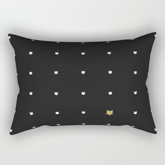 One Golden Cat Rectangular Pillow
