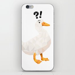 Origami Bewildered Duck iPhone Skin