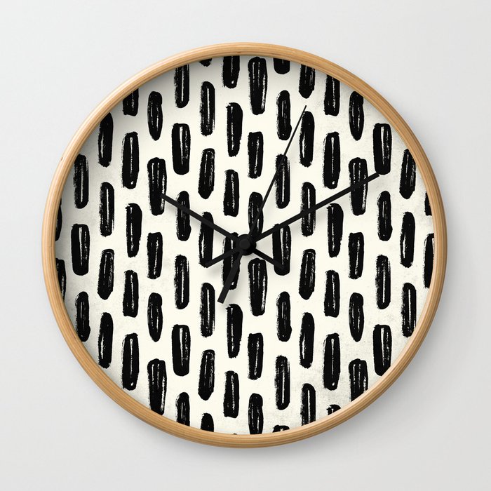 Ivory Vertical Dash Wall Clock
