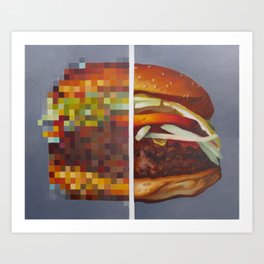 Hambuger food porn #1 Art Print