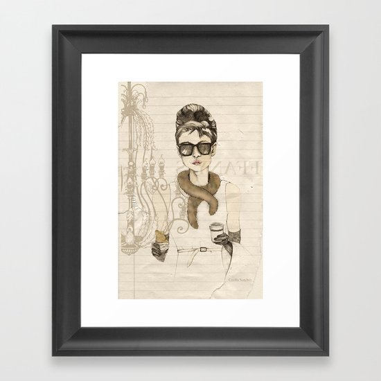 My breakfast at Tiffany's Framed Art Print