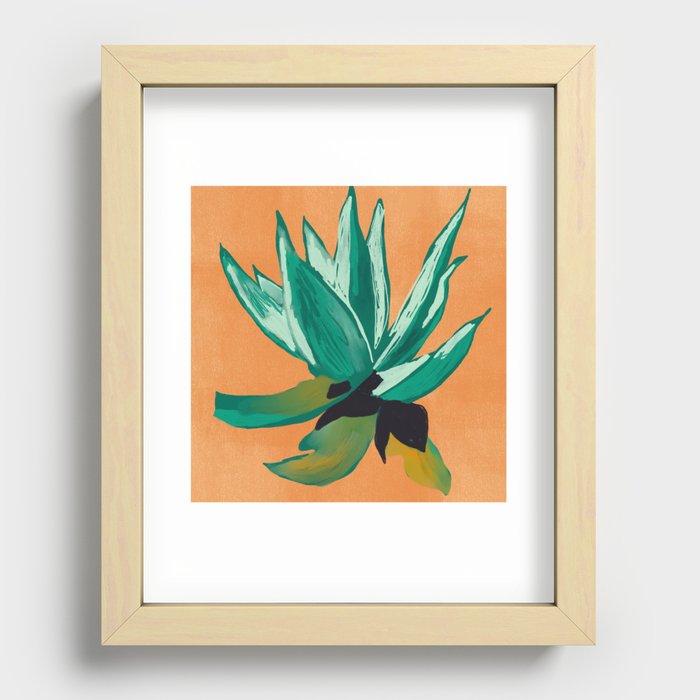 Agave Oaxaqueña Recessed Framed Print