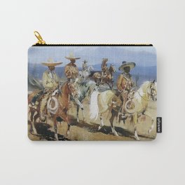 Five Vaqueros on Horseback by Edward Borein Carry-All Pouch | Etching, Vaqueros, Horses, Sombrero, Horseback, Cowboys, California, Painting 
