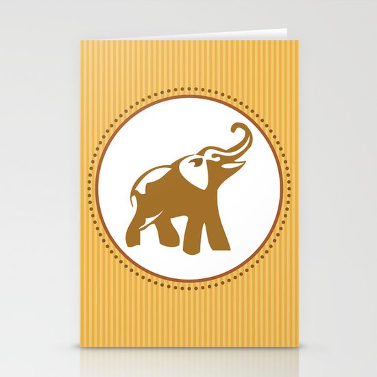 Elephant Print Stationery Cards