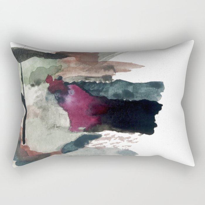 Begin [3]: a minimal abstract mixed media piece Rectangular Pillow