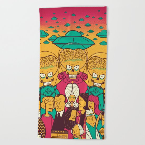 Mars Attacks! Beach Towel