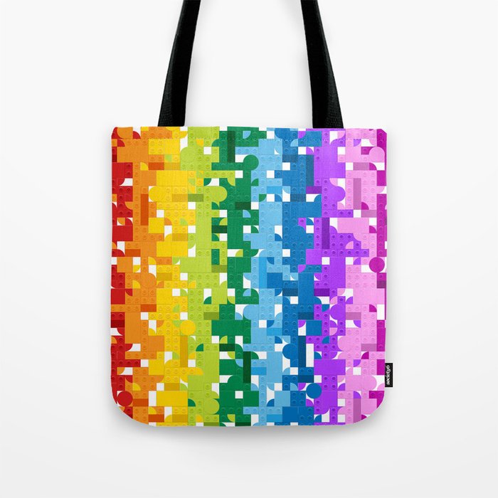 Building Blocks Rainbow Tote Bag