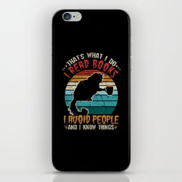 Read Books Avoid People Book Reading Bookworm iPhone Skin