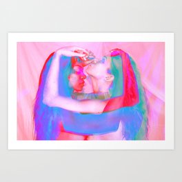 Neon Females Art Print