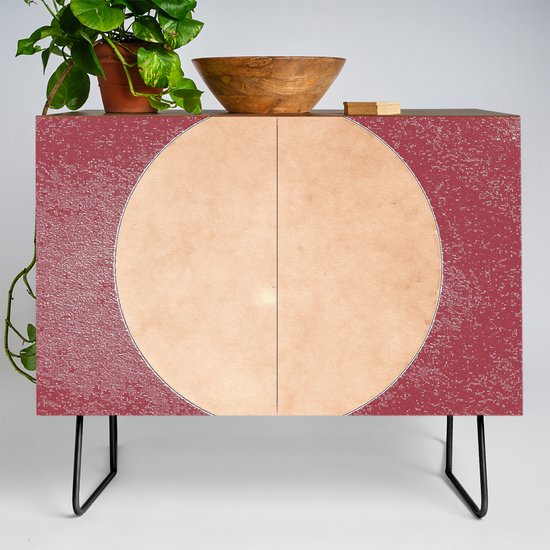 Boston Moon Minimalism Jester Abstract Geometry Credenza By Anutu