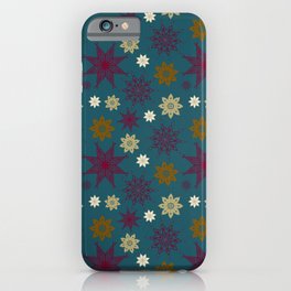 Snowflake pattern Retro iPhone Case