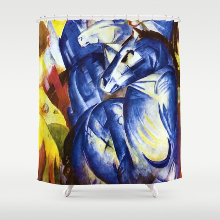 The Tower of Blue Horses by Franz Marc Shower Curtain