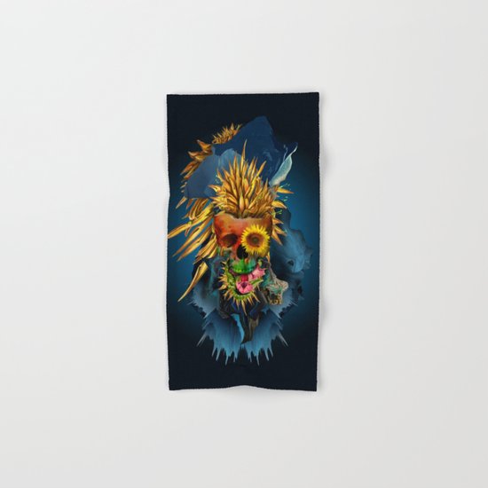 Floral Skull Vivid III Hand & Bath Towel