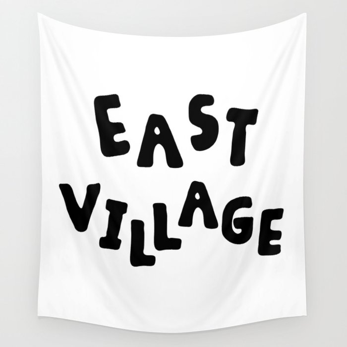 East Village Text Wall Tapestry