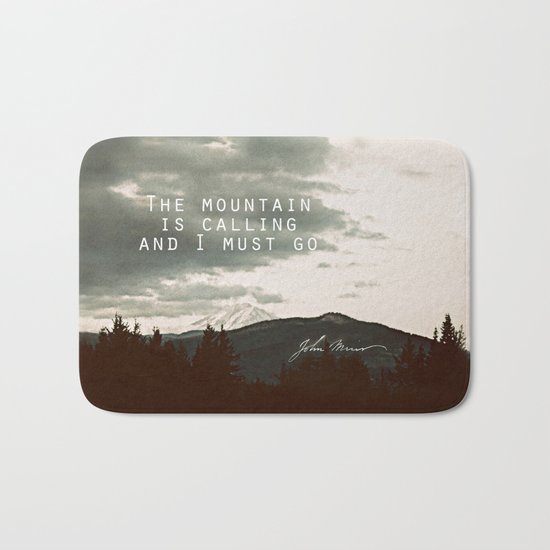 The Mountain is Calling Bath Mat
