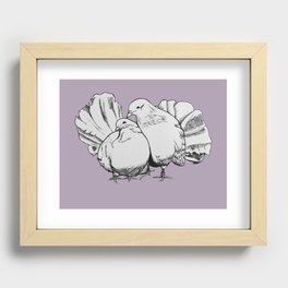 Pigeon love Recessed Framed Print
