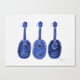 Blue Fruit Ukuleles Canvas Print