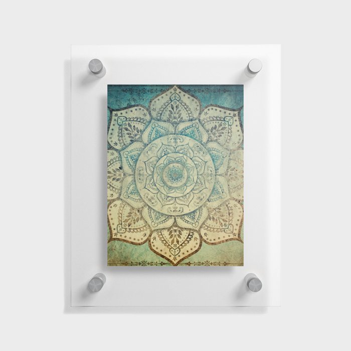 Faded Bohemian Mandala Floating Acrylic Print
