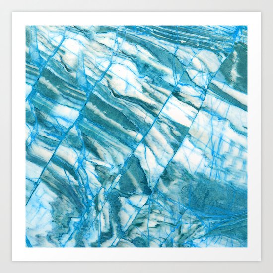 Blue marble Art Print