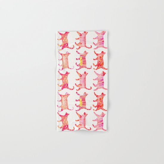 Cat Collection – Pink Palette Hand & Bath Towel