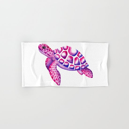 Watercolour Sea Turtle Hand & Bath Towel