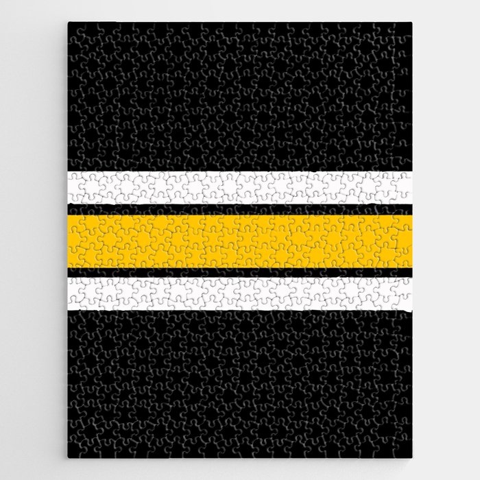 TEAM COLORS 2 YELLOW GOLD , WHITE Jigsaw Puzzle