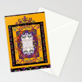 CAT ARABESQUE GYPSY SUNNY YELLOW Stationery Cards