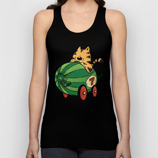 Albert and his watermelon ride Unisex Tank Top