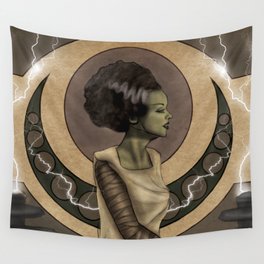 Bride of Frankenstein Nouveau Wall Tapestry