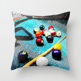Billiard art and pool artwork 5 Throw Pillow