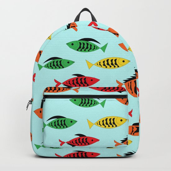 fish pattern Backpack