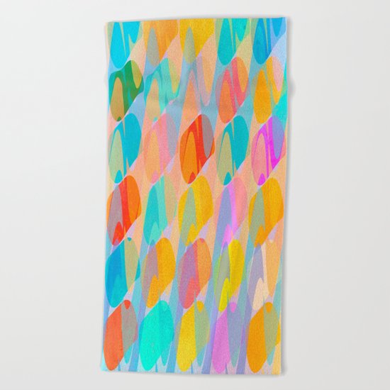 Waves and Spots Beach Towel