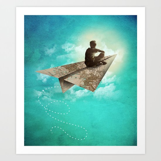 Paper Aeroplane Art Print