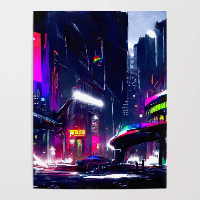 Postcards from the Future - Neon City Poster