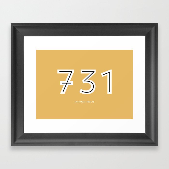 The 731 - Jackson TN Framed Art Print