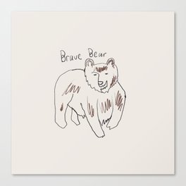 Brave bear Canvas Print