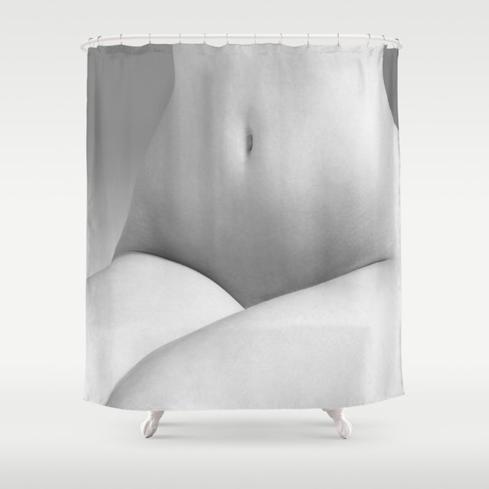 Abdomen Woman Black And White Portrait Shower Curtain By Annsp Woman Black And White Portrait Shower Curtain By Annsp Society6