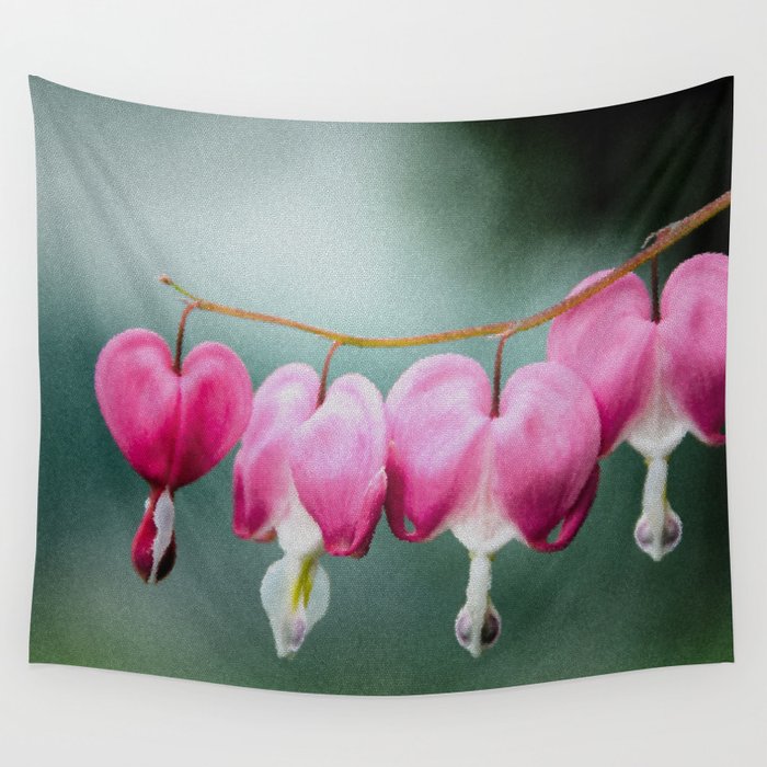Be Still My Bleeding Heart Stained Glass Illustration Wall Tapestry