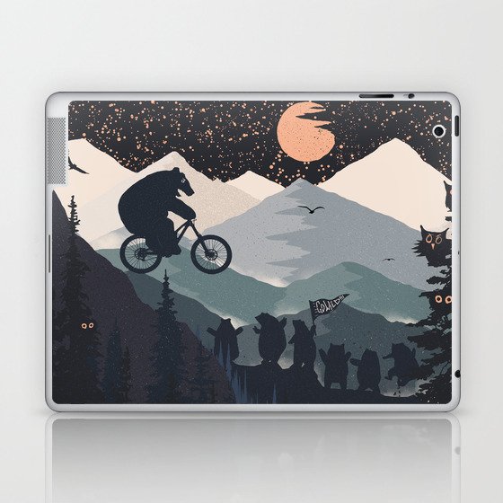 MTB Bear Biker Laptop & iPad Skin