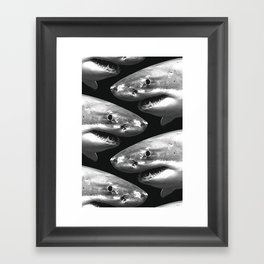 Shark pattern Framed Art Print