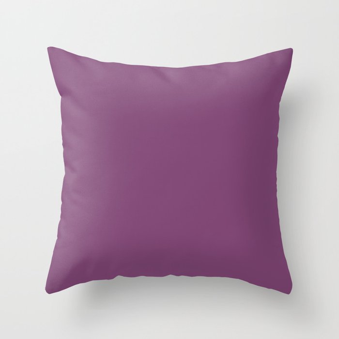 Grape Purple Color Throw Pillow